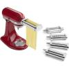 imageKitchenAid KSMPRA Stand Mixer Attachment Pasta Roller ampamp Cutter 3Piece Set Stainless Steel5Piece Pasta Deluxe Set  Stand Mixer
