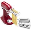 imageKitchenAid KSMPRA Stand Mixer Attachment Pasta Roller ampamp Cutter 3Piece Set Stainless SteelPasta Roller  Cutter  Mixer Ice Blue