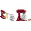 imageKitchenAid KSMPRA Stand Mixer Attachment Pasta Roller ampamp Cutter 3Piece Set Stainless Steel5Piece Pasta Deluxe Set  Stand Mixer