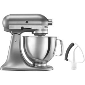 imageKitchenAid KSM150FEAQ Value Bundle Artisan 5 Quart Stand Mixer Aqua SkyContour Silver