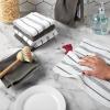 imageKitchenAid Albany Dishcloth 8 Pack Set Passion RedWhite 12quotx12quotCharcoal GreyWhite