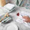 imageKitchenAid Albany Dishcloth 8 Pack Set Passion RedWhite 12quotx12quotMatte GreyWhite