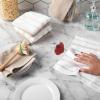 imageKitchenAid Albany Dishcloth 8 Pack Set Passion RedWhite 12quotx12quotMilkshakeWhite