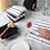 imageKitchenAid Albany Dishcloth 8 Pack Set Passion RedWhite 12quotx12quotOnyx BlackWhite