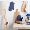imageKitchenAid Ribbed Soft Silicone Oven Mitt Set Smoked Paprika 2 CountBlue Willow