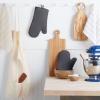 imageKitchenAid Ribbed Soft Silicone Oven Mitt Set Smoked Paprika 2 CountCharcoal Grey