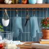 imageKitchenAid Ribbed Soft Silicone Oven Mitt Set Smoked Paprika 2 CountFog Blue