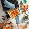 imageKitchenAid Ribbed Soft Silicone Oven Mitt Set Smoked Paprika 2 CountFog Blue