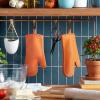 imageKitchenAid Ribbed Soft Silicone Oven Mitt Set Smoked Paprika 2 CountHoney