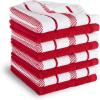 imageKitchenAid Albany Dishcloth 8 Pack Set Passion RedWhite 12quotx12quotPassion RedWhite