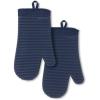 imageKitchenAid Ribbed Soft Silicone Oven Mitt Set Smoked Paprika 2 CountInk Blue