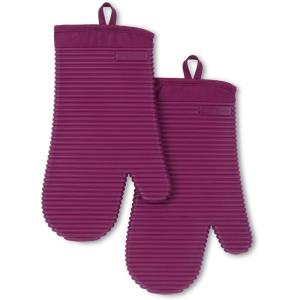 imageKitchenAid Ribbed Soft Silicone Oven Mitt Set Smoked Paprika 2 CountBeet