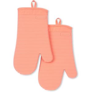 imageKitchenAid Ribbed Soft Silicone Oven Mitt Set Smoked Paprika 2 CountBird of Paradise