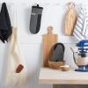 imageKitchenAid Beacon TwoTone NonSlip Oven Mitt Set Majestic Yellow 575quotx13quot 2 PieceContour SilverOnyx Black