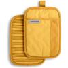 imageKitchenAid Beacon TwoTone NonSlip Pot Holder Set Majestic Yellow 7quotx10quot 2 PieceMajestic Yellow