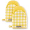 imageKitchenAid Gingham Mini Oven Mitt 2Pack Set Majestic Yellow 55quotx8quot