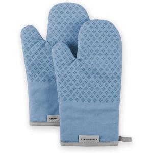 imageKitchenAid Asteroid Oven Mitt Set Cobalt Blue 7quotx125quotBlue Velvet