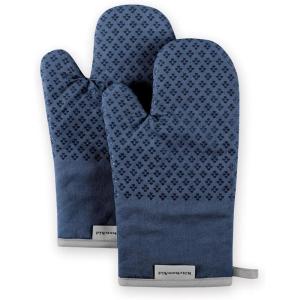 imageKitchenAid Asteroid Oven Mitt Set Cobalt Blue 7quotx125quotBlue Willow