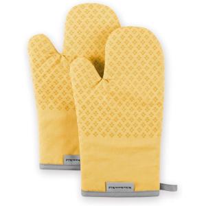 imageKitchenAid Asteroid Oven Mitt Set Cobalt Blue 7quotx125quotButtercup Yellow