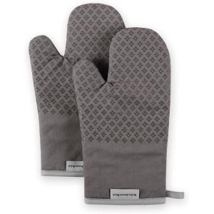 imageKitchenAid Asteroid Oven Mitt Set Cobalt Blue 7quotx125quotCharcoal Grey