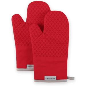 imageKitchenAid Asteroid Oven Mitt Set Cobalt Blue 7quotx125quotFire Red