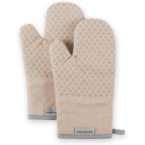 imageKitchenAid Asteroid Oven Mitt Set Cobalt Blue 7quotx125quotMilkshake Tan