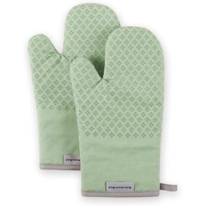 imageKitchenAid Asteroid Oven Mitt Set Cobalt Blue 7quotx125quotPistachio Green
