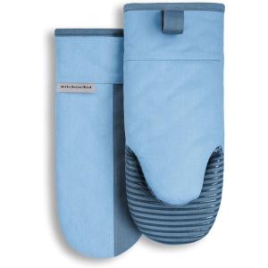 imageKitchenAid Beacon TwoTone NonSlip Oven Mitt Set Majestic Yellow 575quotx13quot 2 PieceBlue VelvetBlue Heaven