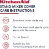 imageKITCHENAID Fitted TiltHead Solid Stand Mixer Cover with Storage Pocket Quilted 100 Cotton Onyx Black 144quotx18quotx10quotCharcoal Grey
