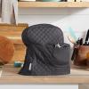 imageKITCHENAID Fitted TiltHead Solid Stand Mixer Cover with Storage Pocket Quilted 100 Cotton Onyx Black 144quotx18quotx10quotCharcoal Grey