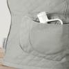 imageKITCHENAID Fitted TiltHead Solid Stand Mixer Cover with Storage Pocket Quilted 100 Cotton Onyx Black 144quotx18quotx10quotGrey