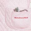 imageKITCHENAID Fitted TiltHead Solid Stand Mixer Cover with Storage Pocket Quilted 100 Cotton Onyx Black 144quotx18quotx10quotHibiscus Pink Stripe