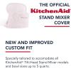 imageKITCHENAID Fitted TiltHead Solid Stand Mixer Cover with Storage Pocket Quilted 100 Cotton Onyx Black 144quotx18quotx10quotHibiscus Pink Stripe