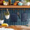imageKitchenAid Ribbed Soft Silicone Pot Holder Set Ocean Drive 7quotx9quotInk Blue