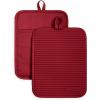 imageKitchenAid Ribbed Soft Silicone Pot Holder Set Ocean Drive 7quotx9quotSmoked Paprika