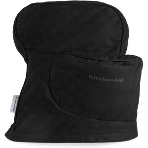 imageKITCHENAID Fitted TiltHead Solid Stand Mixer Cover with Storage Pocket Quilted 100 Cotton Onyx Black 144quotx18quotx10quotOnyx Black
