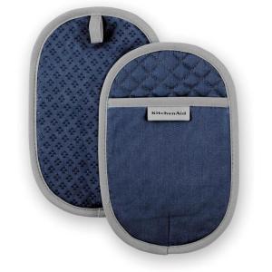imageKitchenAid Asteroid Pot Holder 2Pack Set Boysenberry Purple 65quotx10quotBlue Willow