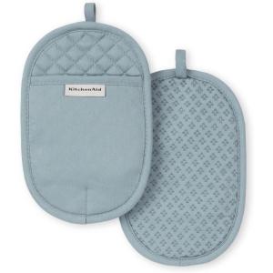 imageKitchenAid Asteroid Pot Holder 2Pack Set Boysenberry Purple 65quotx10quotFog Blue