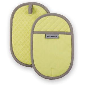 imageKitchenAid Asteroid Pot Holder 2Pack Set Boysenberry Purple 65quotx10quotKyoto Glow Yellow