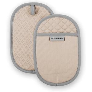 imageKitchenAid Asteroid Pot Holder 2Pack Set Boysenberry Purple 65quotx10quotMilkshake Tan