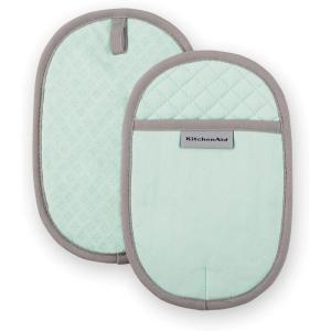 imageKitchenAid Asteroid Pot Holder 2Pack Set Boysenberry Purple 65quotx10quotMineral Water Aqua