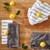 imageKitchenAid Albany Kitchen Towel 4Pack Set Dried RoseWhite 16quotx26quotCharcoal Grey