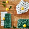 imageKitchenAid Albany Kitchen Towel 4Pack Set Dried RoseWhite 16quotx26quotDark GreenWhite