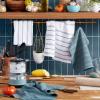 imageKitchenAid Albany Kitchen Towel 4Pack Set Dried RoseWhite 16quotx26quotFog Blue