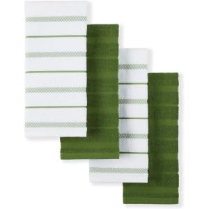 imageKitchenAid Albany Kitchen Towel 4Pack Set Dried RoseWhite 16quotx26quotMatcha