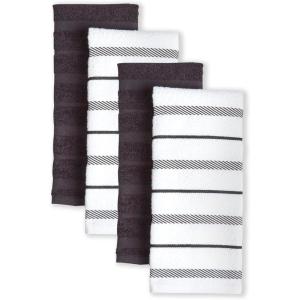 imageKitchenAid Albany Kitchen Towel 4Pack Set Dried RoseWhite 16quotx26quotOnyx Black