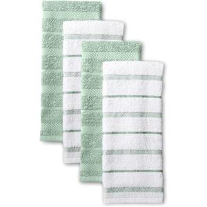 imageKitchenAid Albany Kitchen Towel 4Pack Set Dried RoseWhite 16quotx26quotPistachio