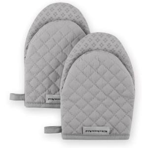 imageKitchenAid Asteroid Mini Oven Mitt 55quotx8quot Honey 2 CountGray
