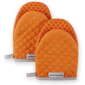 imageKitchenAid Asteroid Mini Oven Mitt 55quotx8quot Honey 2 CountHoney Orange