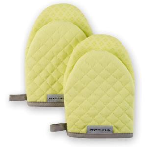 imageKitchenAid Asteroid Mini Oven Mitt 55quotx8quot Honey 2 CountKyoto Glow Yellow